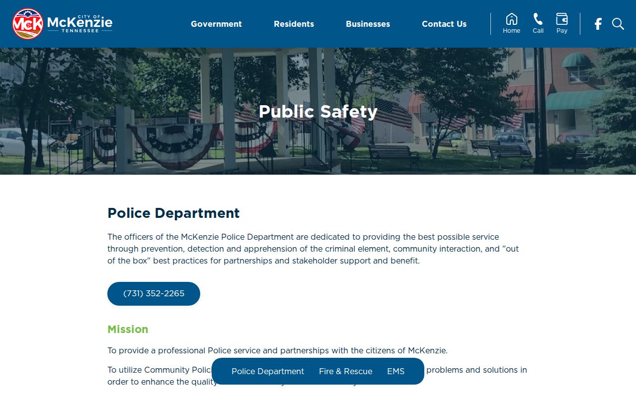 McKenzie Police Department source for recent arrest records